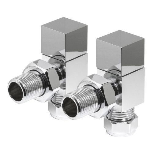 DQ Heating Essential Square Manual Angled Valves