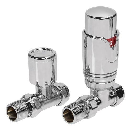 DQ Heating Essential TRV Thermostatic Straight Valves