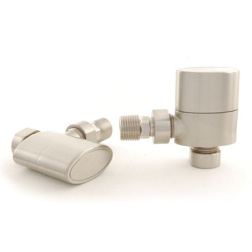 DQ Heating Jupiter Manual Angled Brushed Nickel Valves