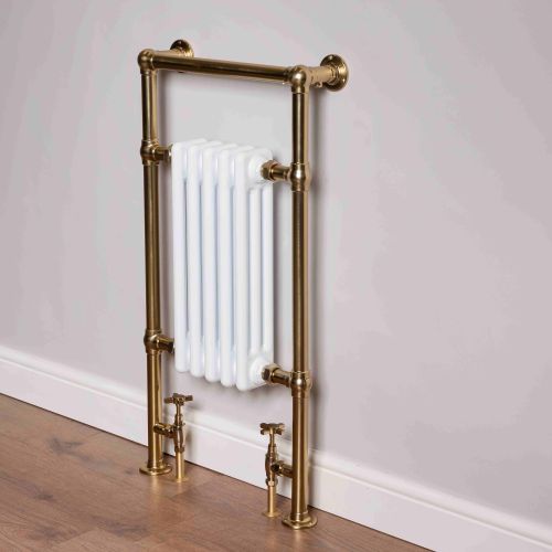 DQ Heating Twyford Traditional Designer Steel Heated Towel Rail