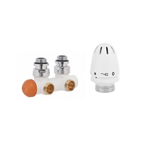 Eucotherm Deluxe Central TRV Angled Thermostatic Radiator Valves