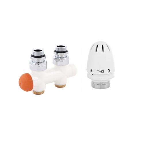 Eucotherm Deluxe Central TRV Straight Thermostatic Radiator Valves