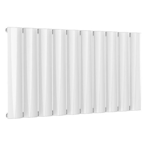 Reina Belva 600x1036mm Horizontal Single White Aluminium Designer Radiator