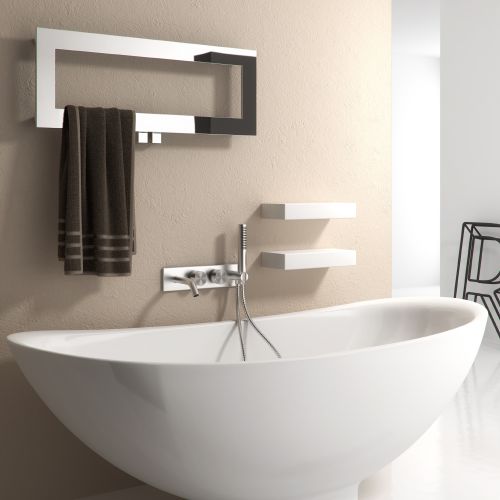 Reina Bivano Stainless Steel Designer Heated Towel Rail 300x800mm