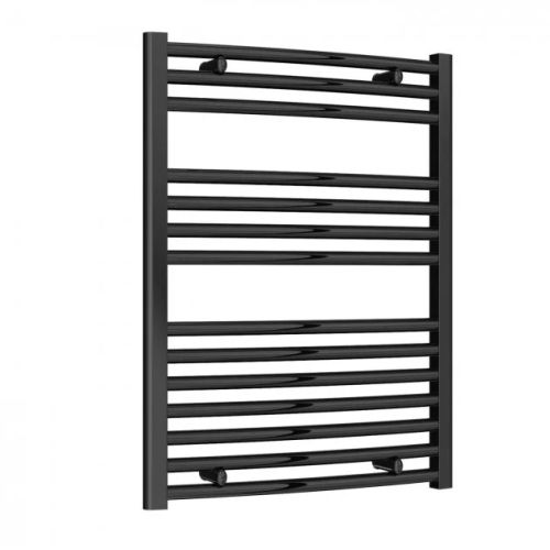 Reina Diva 800x600mm Heated Towel Rail Black Curved