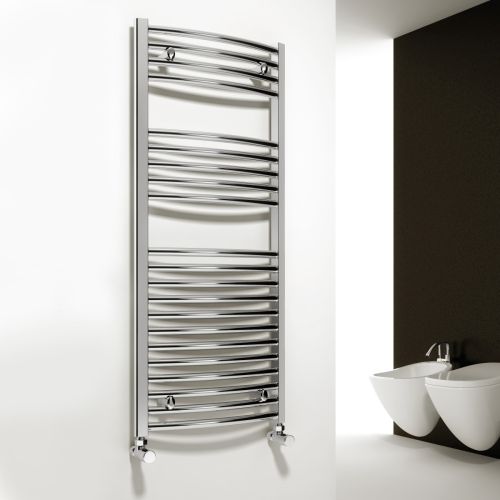 Reina Diva Curved Chrome Electric Heated Towel Rail