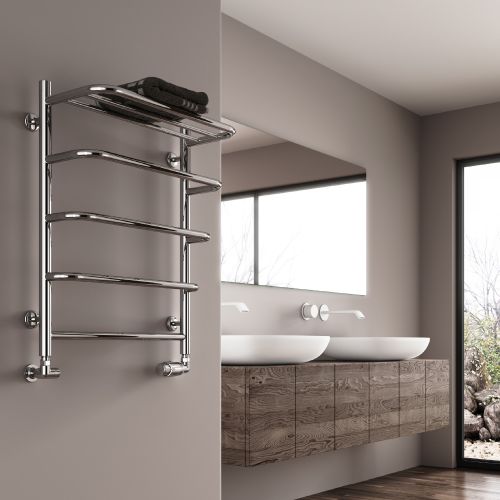 Reina Elvo Stainless Steel Designer Heated Towel Rail 660x530mm