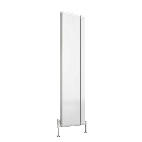 Reina Evie 1442x240mm Vertical White Designer Aluminium Designer Radiator