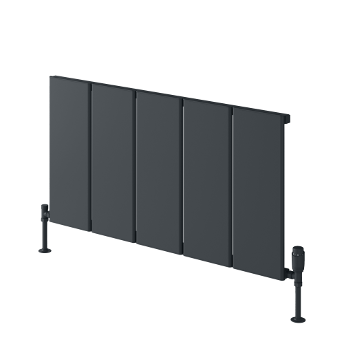 Reina Larga Horizontal Designer Aluminium Radiator 600x1016mm - Anthracite Texture