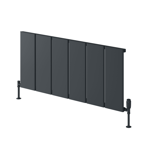 Reina Larga Horizontal Designer Aluminium Radiator 600x1220mm - Anthracite Texture