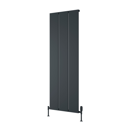 Reina Larga Vertical Designer Aluminium Radiator 1800x608mm - Anthracite Texture