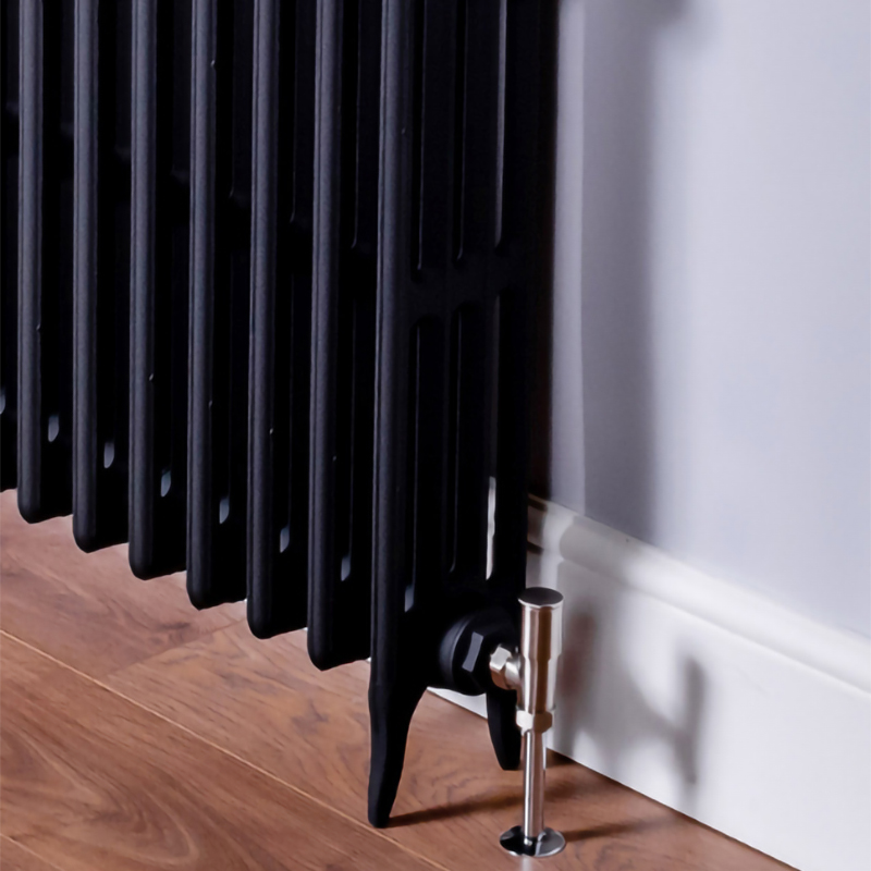 DQ Heating Hawkshaw Horizontal 4 Column Cast Iron Radiator