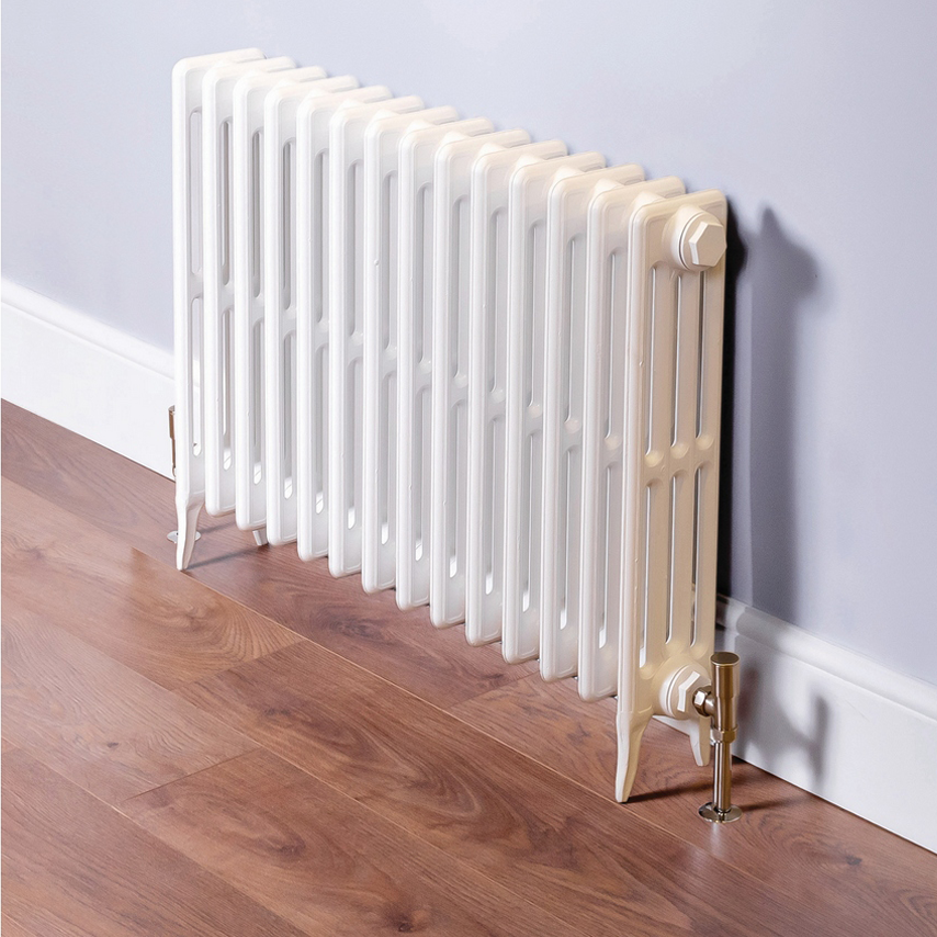 DQ Heating Hawkshaw Horizontal 4 Column Cast Iron Radiator