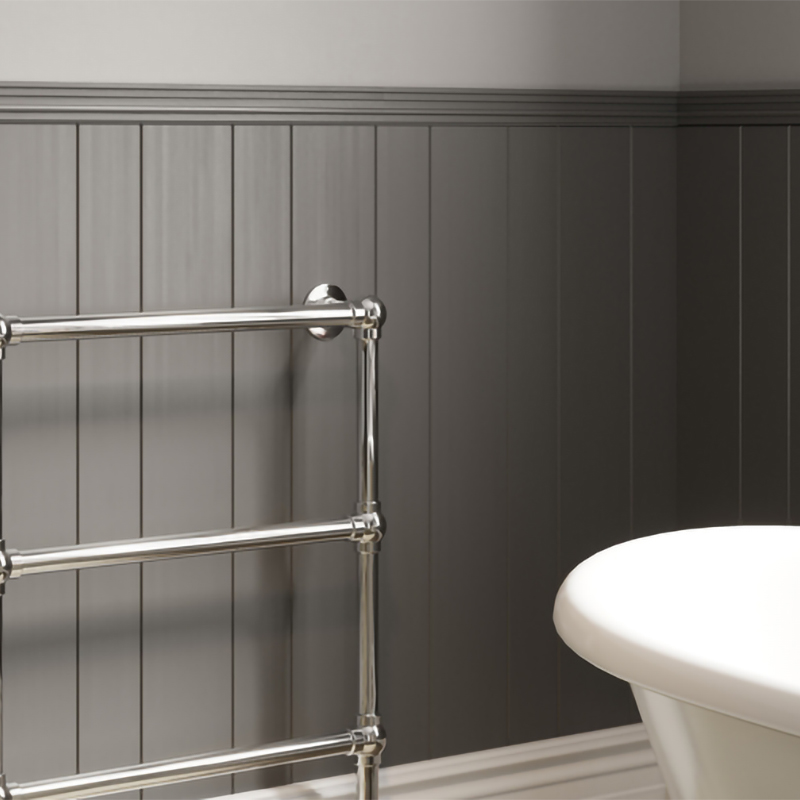 DQ Heating Ickburgh Traditional Designer Brass Heated Towel Rail