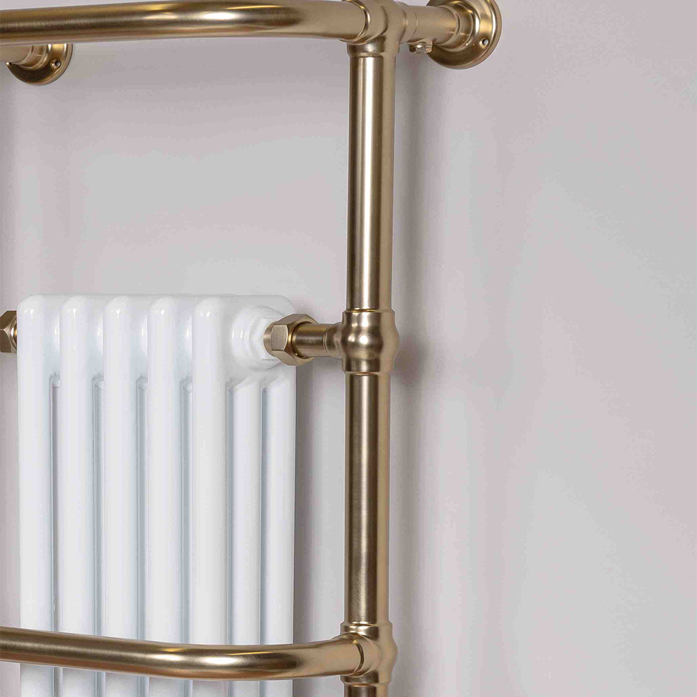 DQ Heating Lambourne Traditional Designer Steel Heated Towel Rail