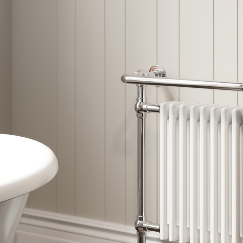 DQ Heating Newbury Traditional Designer Steel Heated Towel Rail