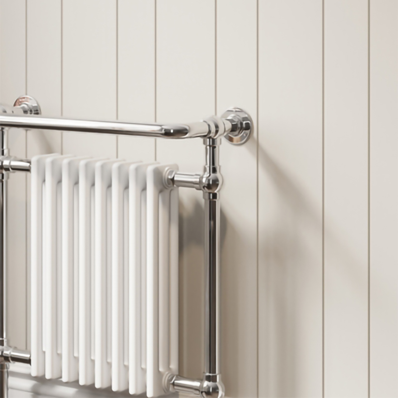 DQ Heating Newbury Traditional Designer Steel Heated Towel Rail