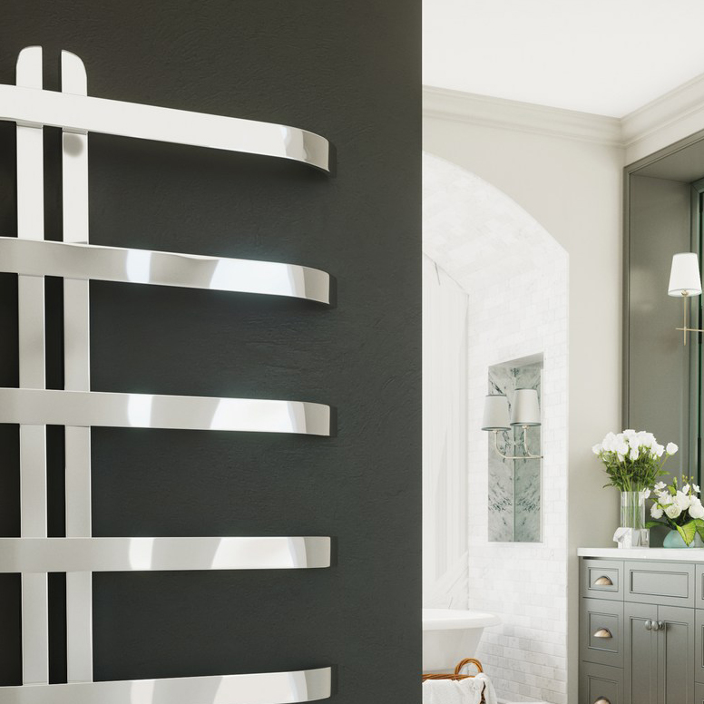 DQ Heating Rebo Stainless Steel Heated Towel Rail