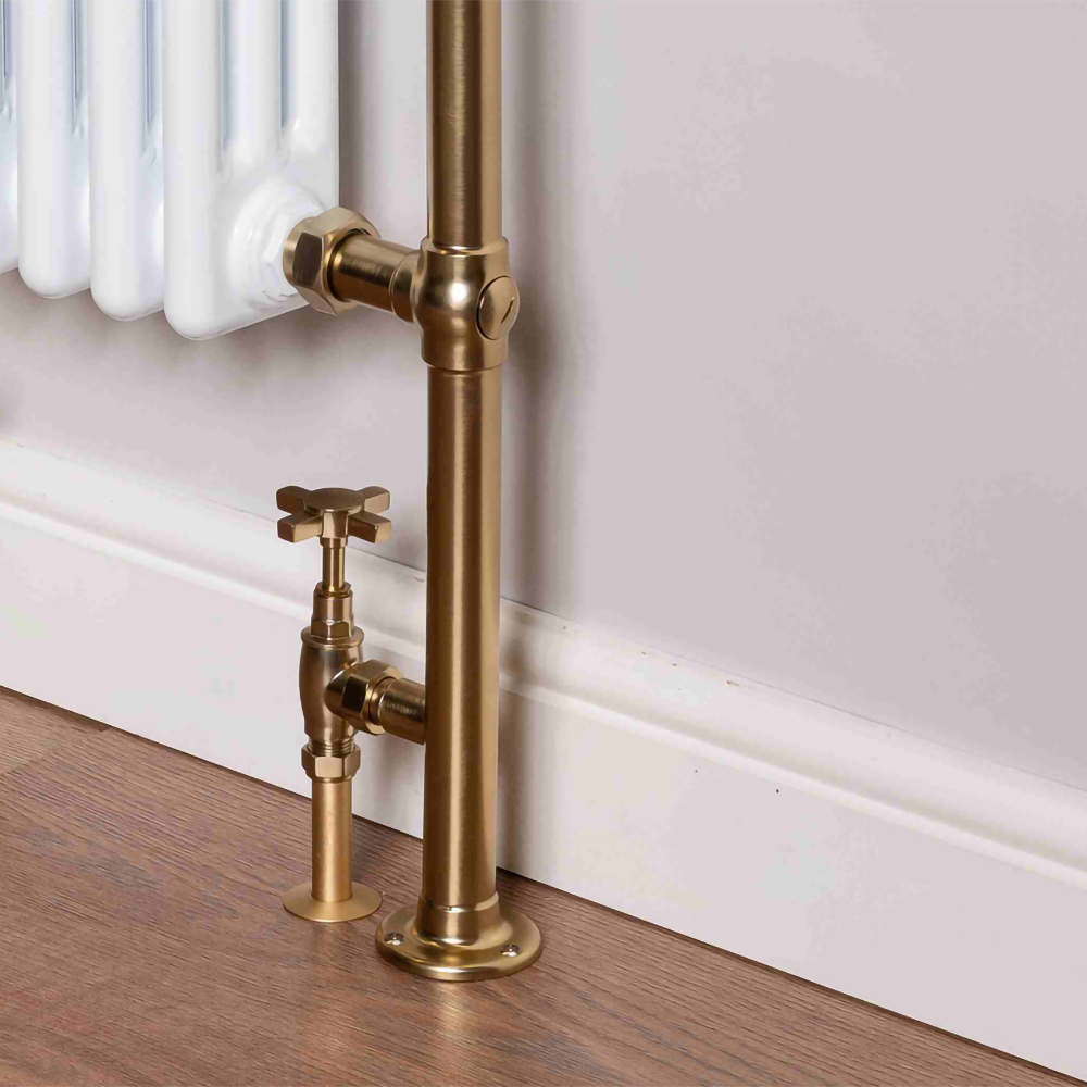 DQ Heating Twyford Traditional Designer Steel Heated Towel Rail