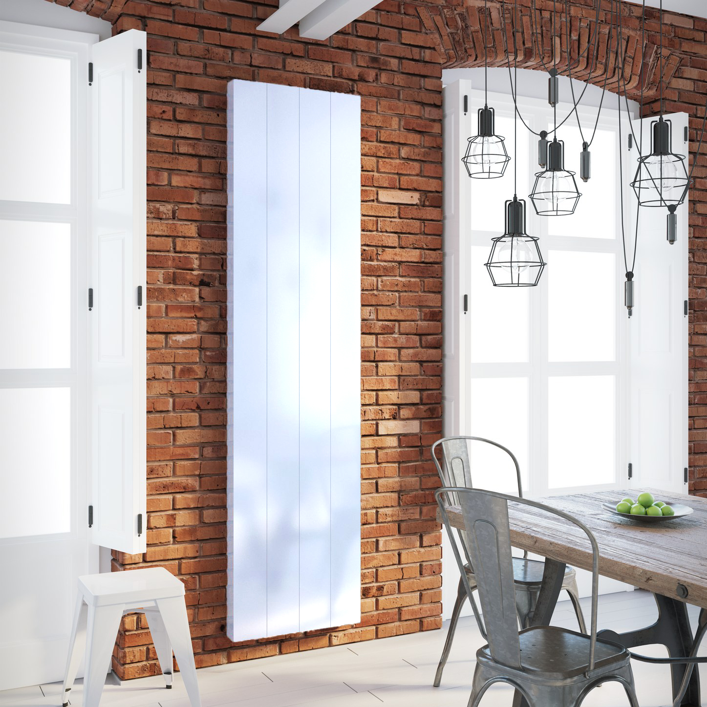 DQ Heating Vela Electric Vertical Designer Aluminium Radiator