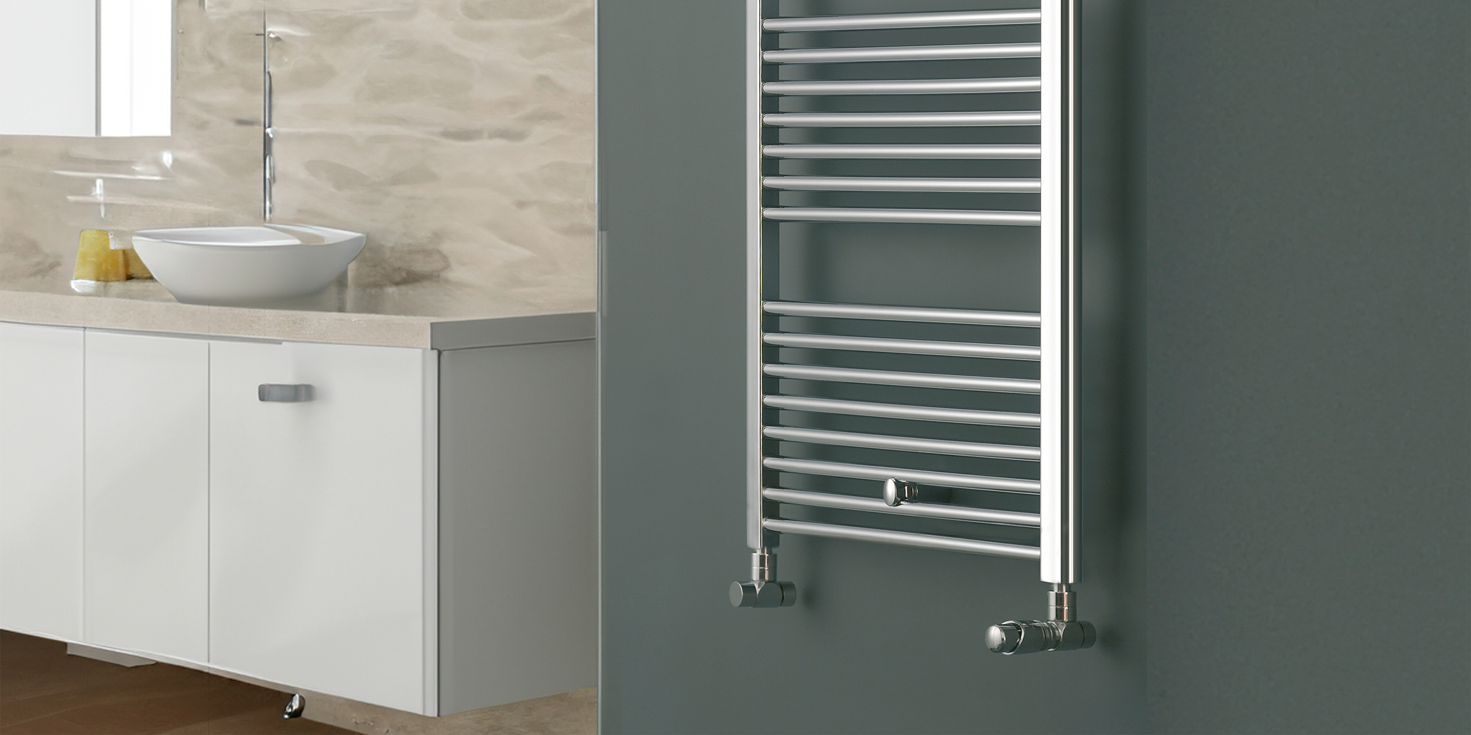 Eucotherm Chromo Straight Steel Designer Heated Towel Rail