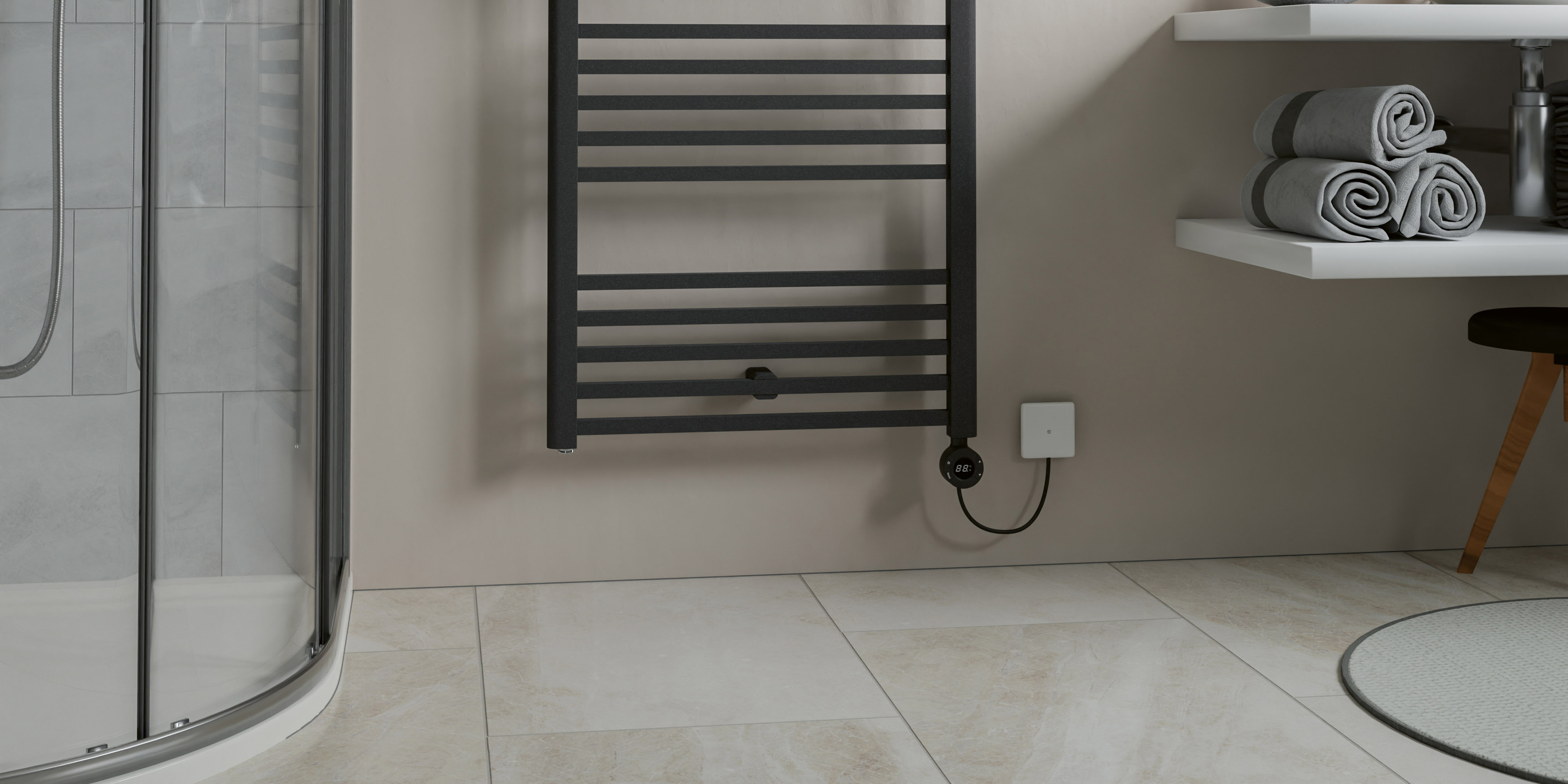 Eucotherm Eros WiFi Electric Designer Heated Towel Rail