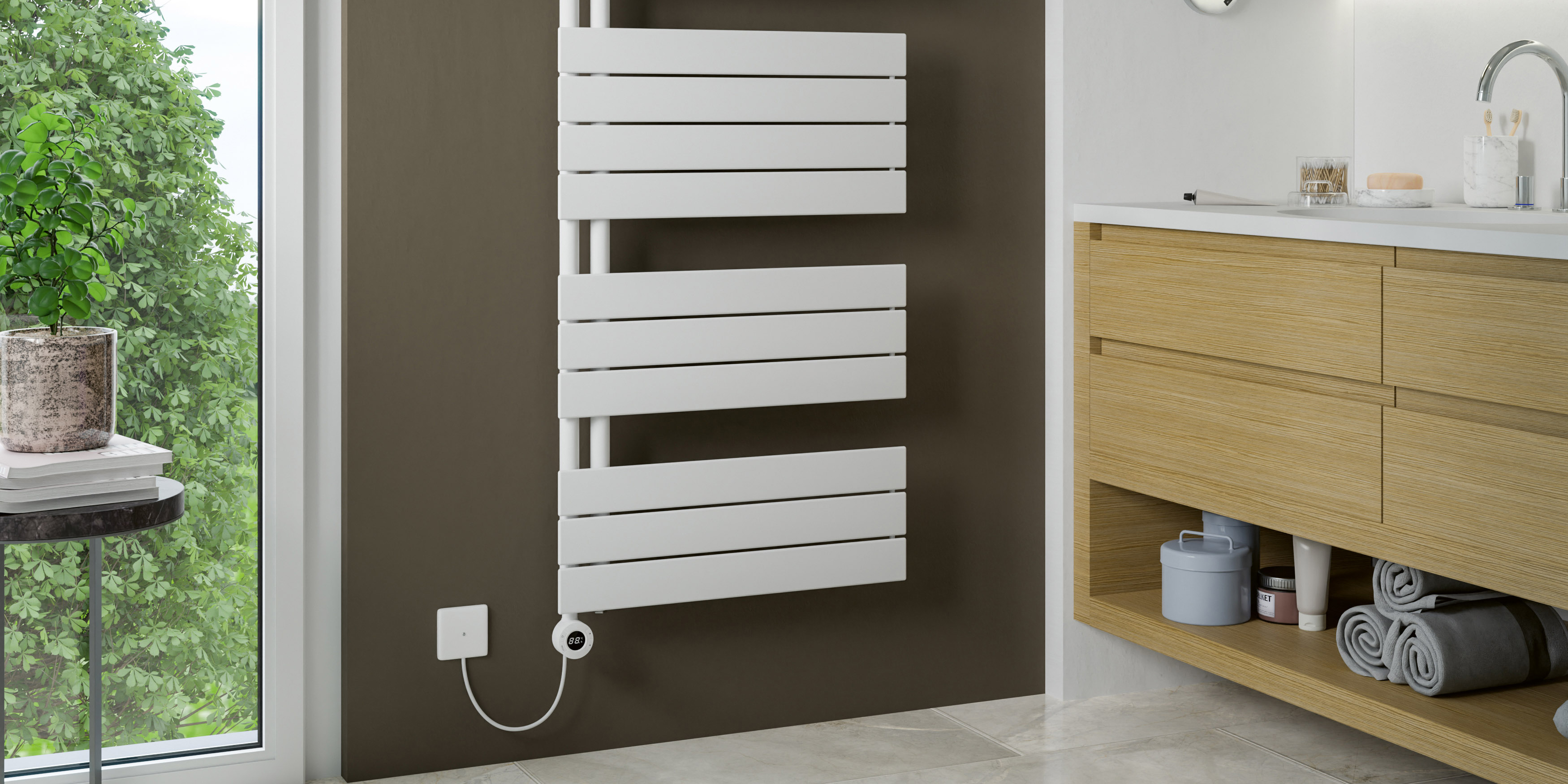 Eucotherm Mars Trium Electro WiFi Electric Designer Heated Towel Rail