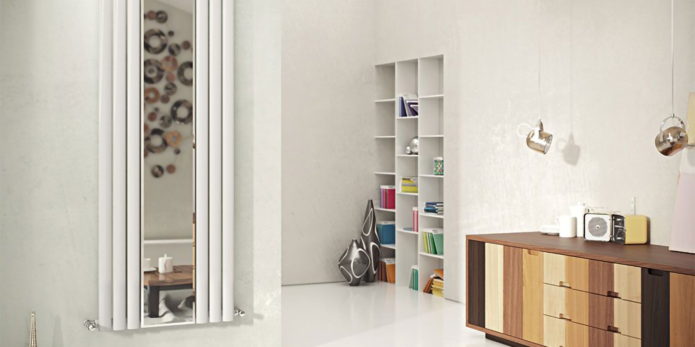 Eucotherm Nova Mirror Single Vertical Designer Radiator