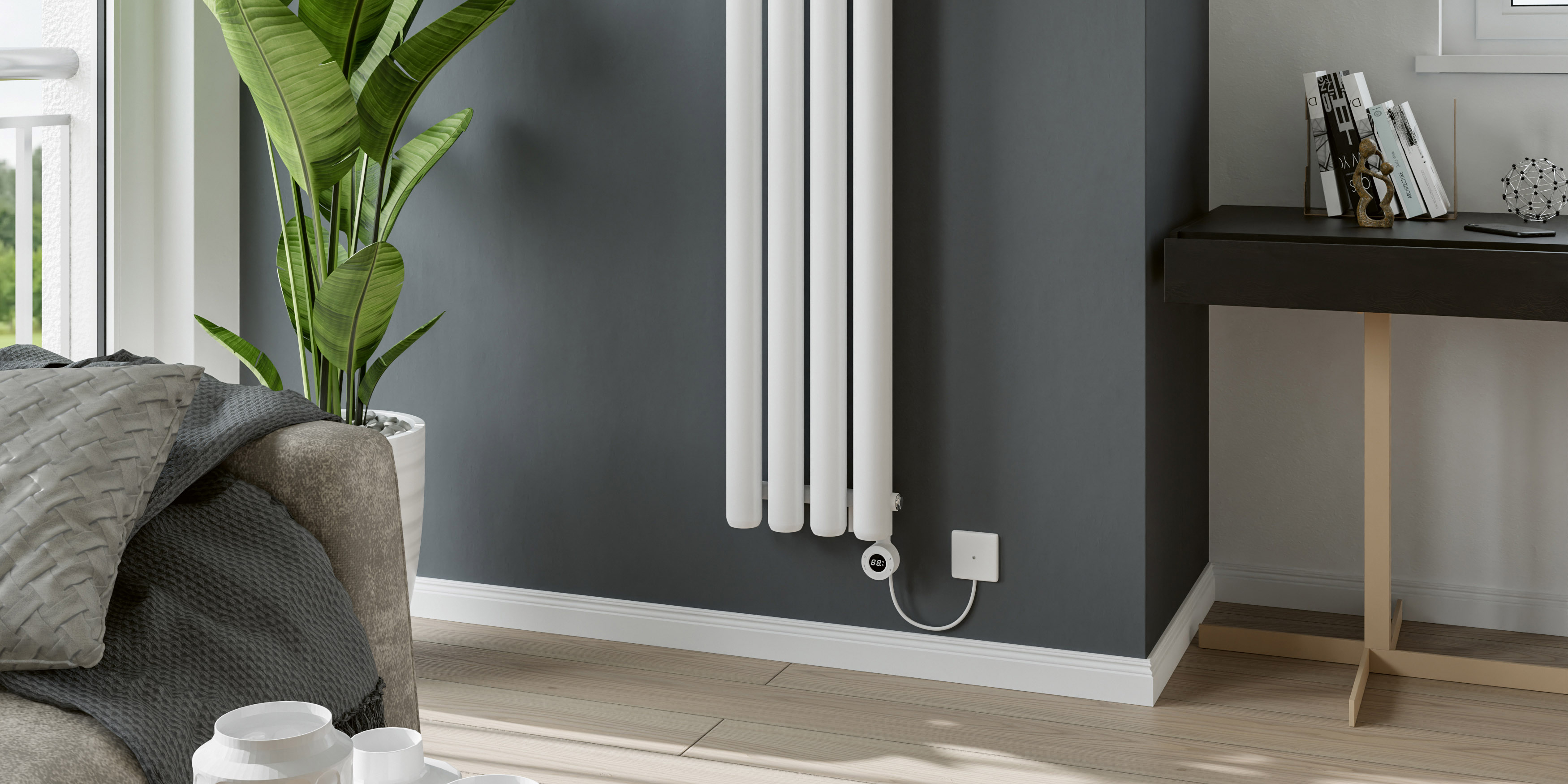 Eucotherm Vulkan Electro WiFi Electric Vertical Designer Radiator