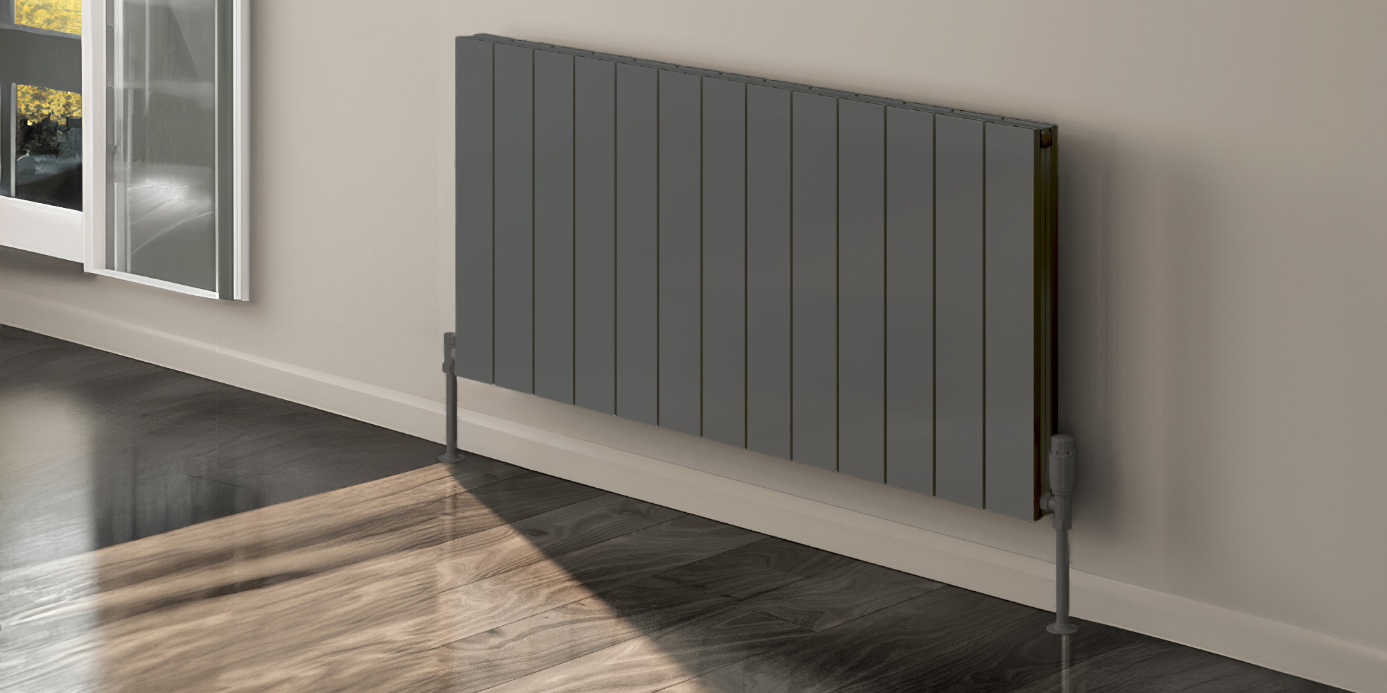 Reina Casina Horizontal Double Designer Aluminium Radiator