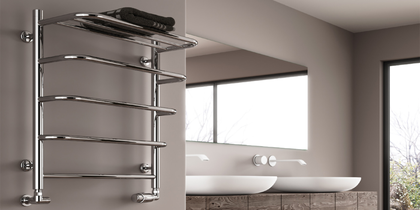 Reina Elvo Stainless Steel Designer Heated Towel Rail 660x530mm