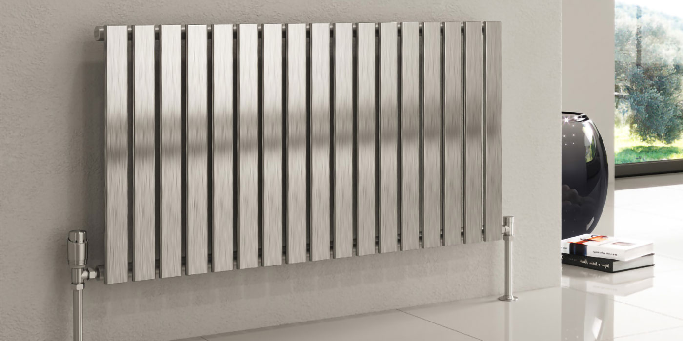 Reina Flox Horizontal Single Stainless Steel Designer Radiator