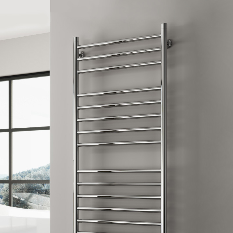 Reina Luna Flat Stainless Steel Designer Heated Towel Rail