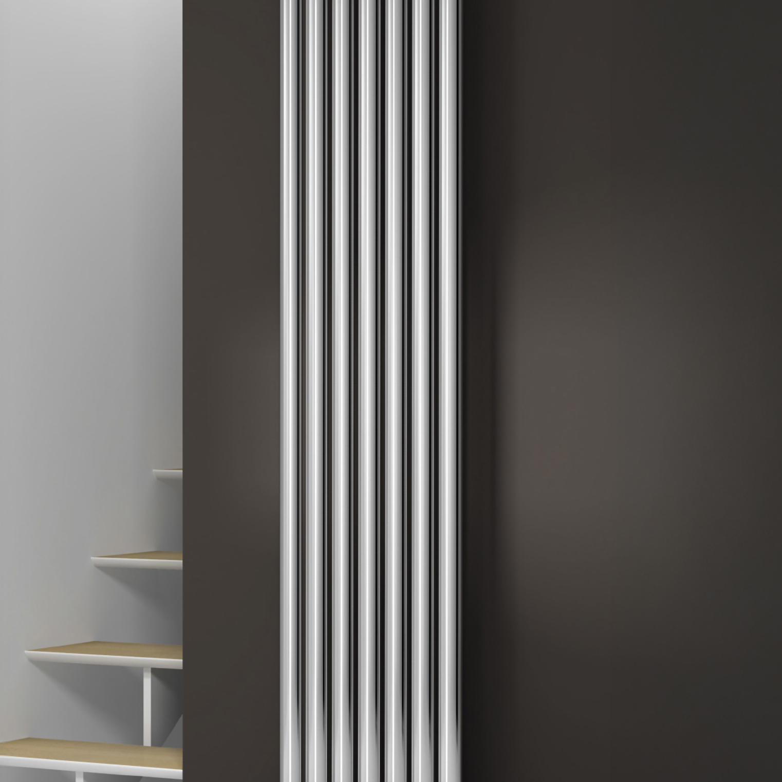 Reina Neva Chrome Vertical Single Designer Radiator