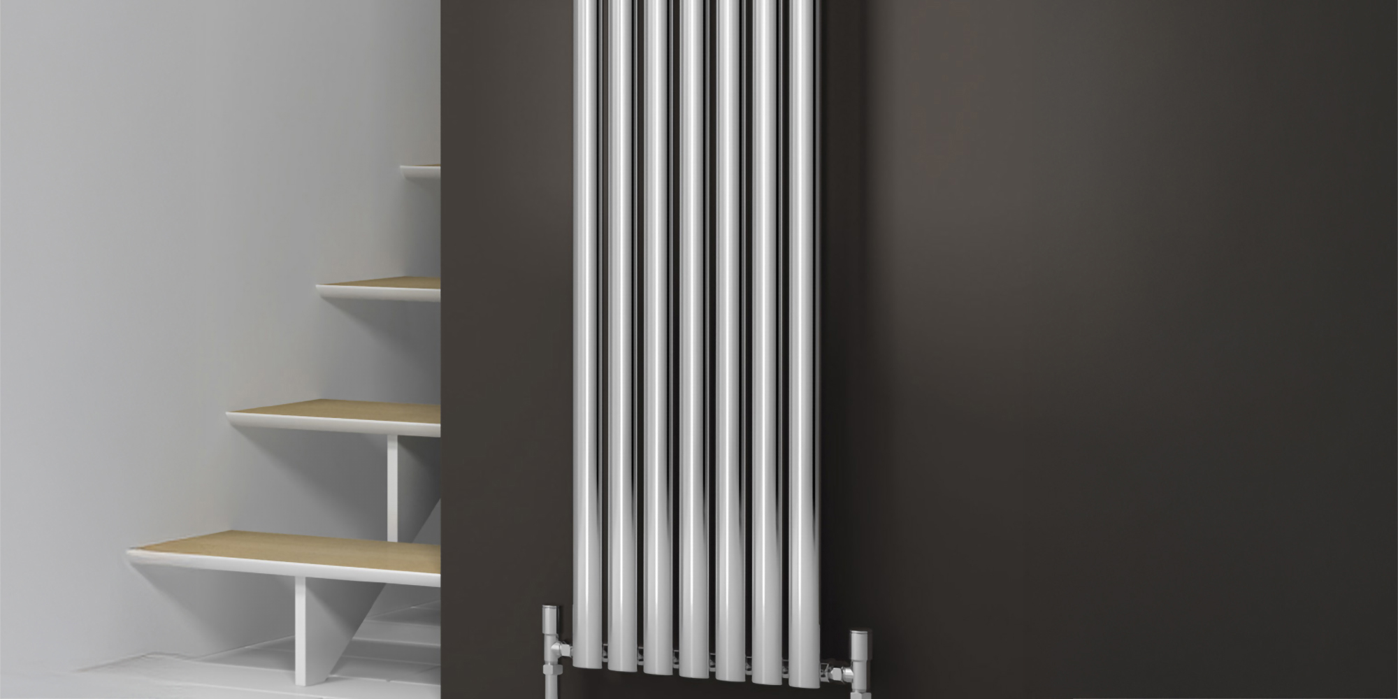 Reina Neva Chrome Vertical Single Designer Radiator