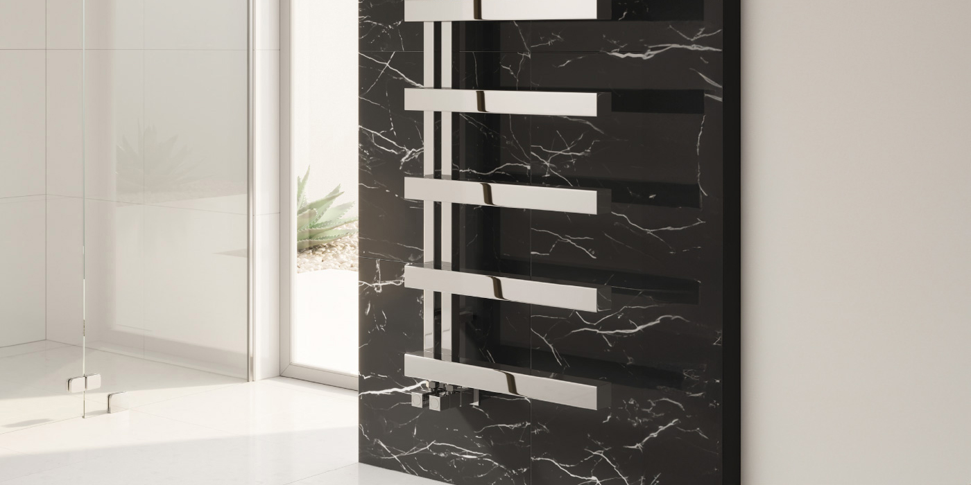 Reina Piazza Stainless Steel Designer Heated Towel Rail