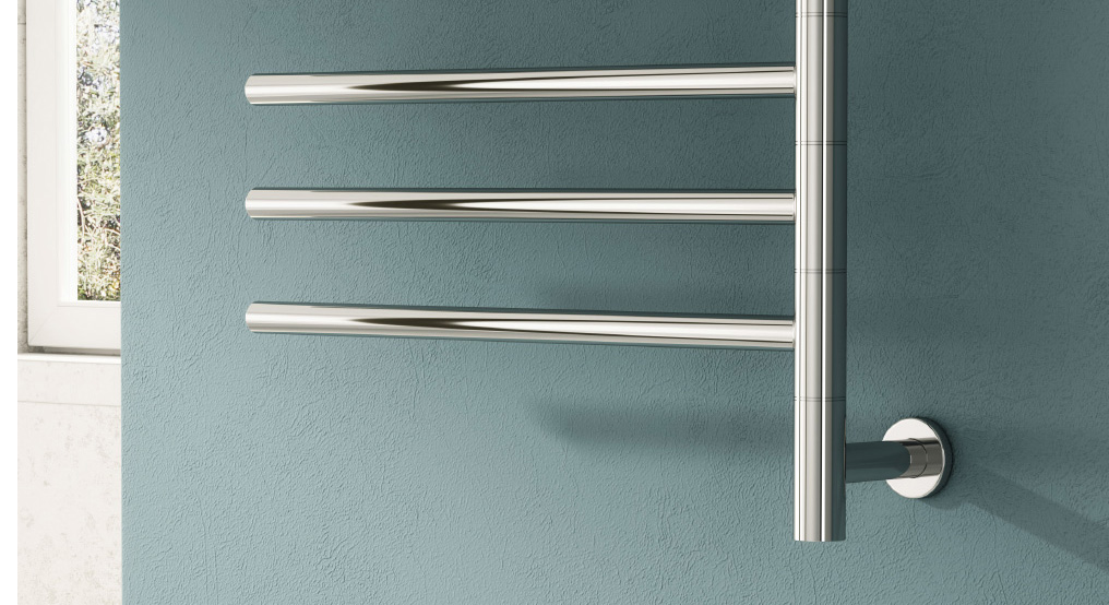 Reina Rance Electric Designer Stainless Steel Heated Towel Rail 475x500mm